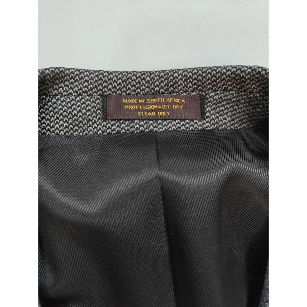 Roberto Villini Mens Wool Sports Coat 42L Gray Speckle 3 Button Blazer E606